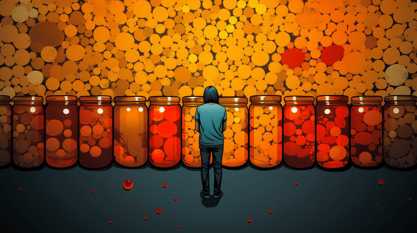 abstract image of a patient experiencing side effect