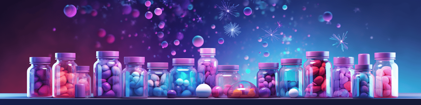 image of different drug pills on a surface