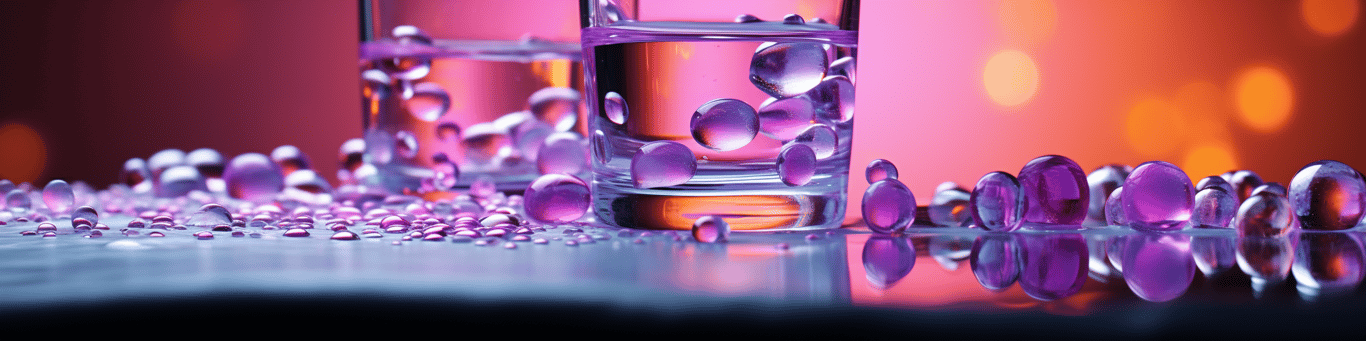 image of drug pills surrounding a glass of water symbolizing drug consumption