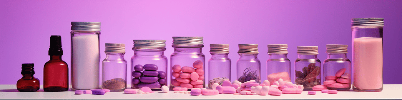 image of different drug pills on a surface