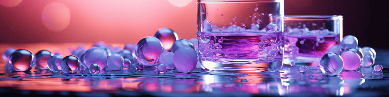 image of drug pills surrounding a glass of water symbolizing drug consumption