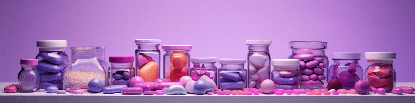 image of different drug pills on a surface