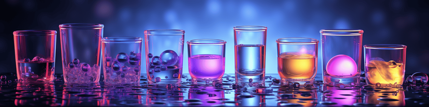 image of drug pills surrounding a glass of water symbolizing drug consumption