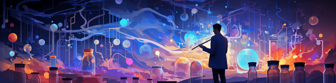 image of a doctor in a lab doing drug, clinical research