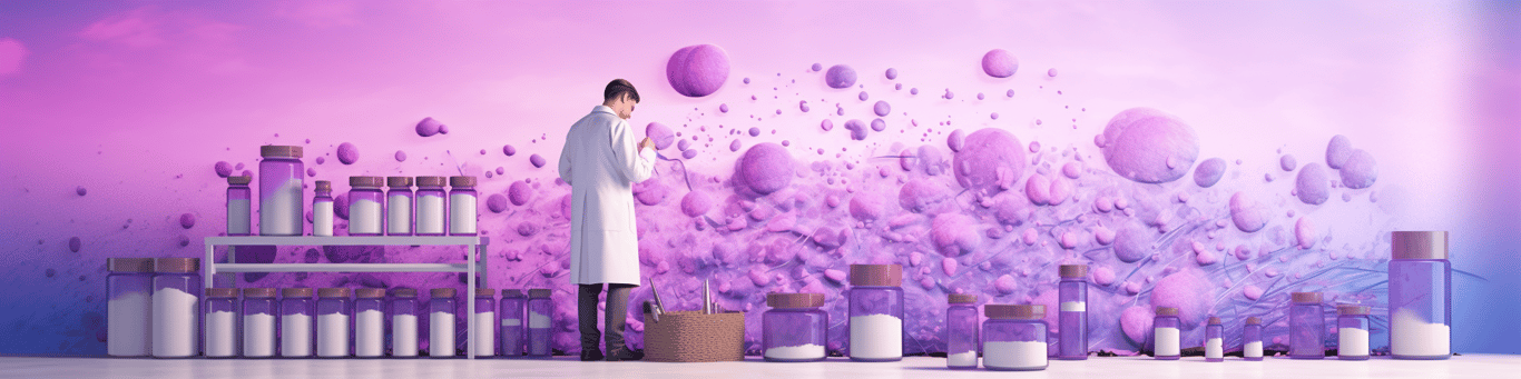 image of a doctor in a lab doing drug, clinical research