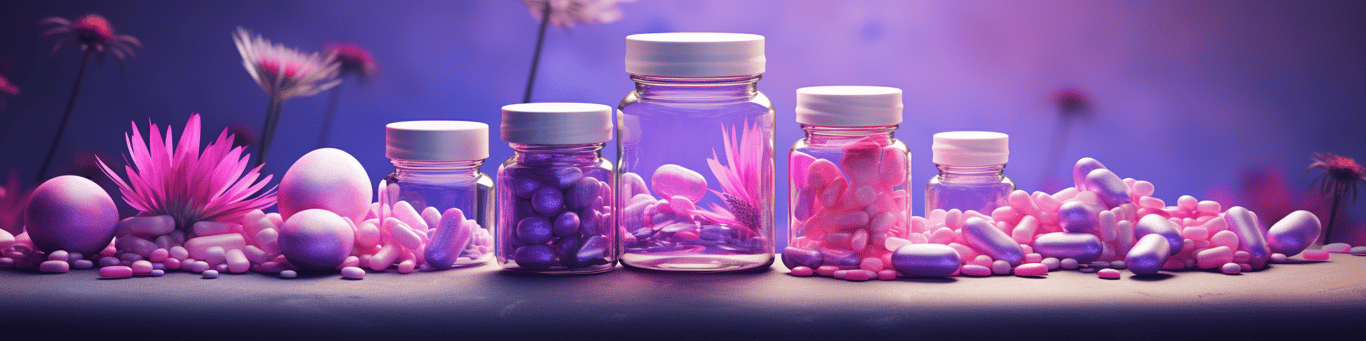 image of different drug pills on a surface