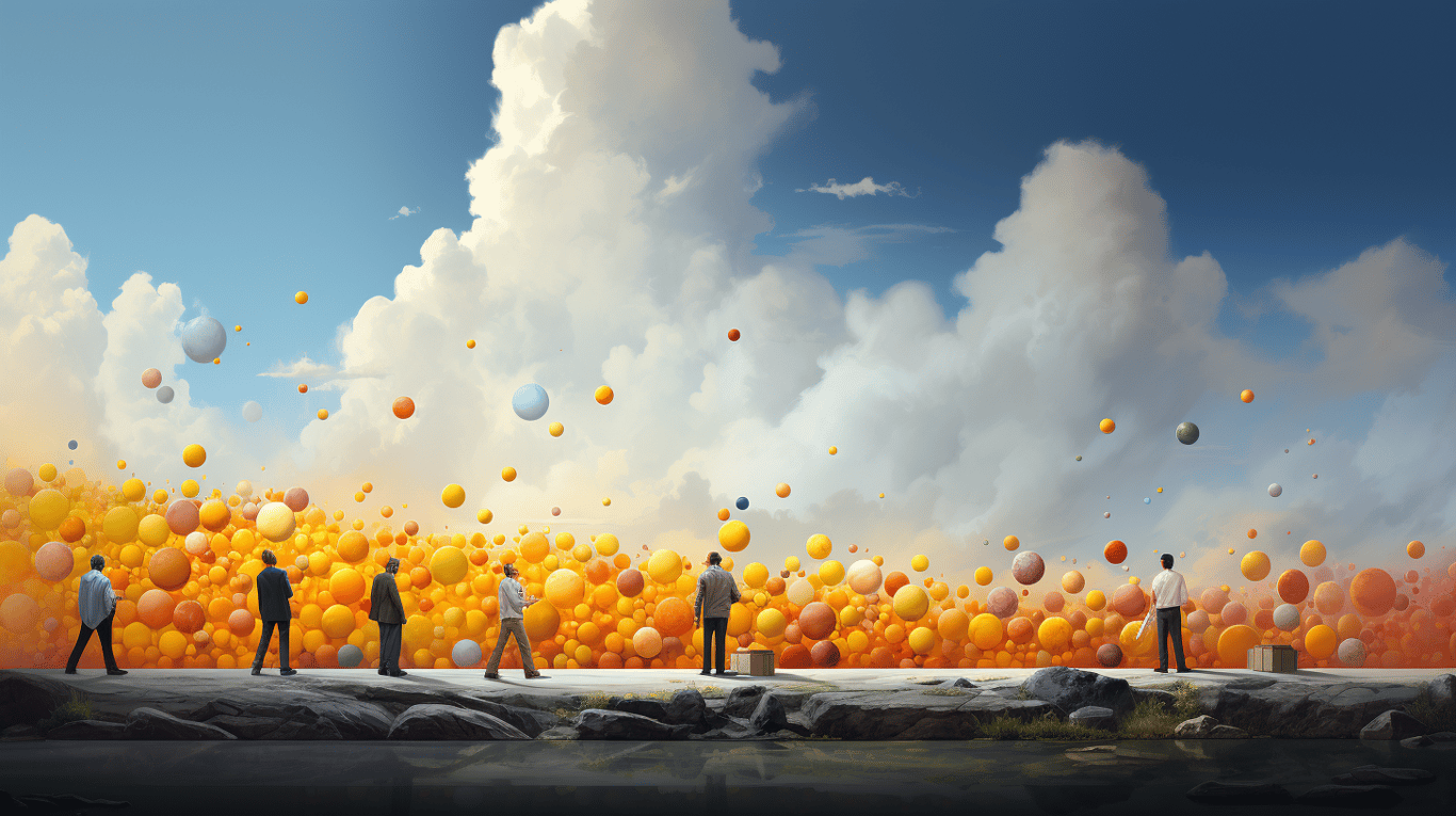 abstract image of a researcher studying a bottle of drug.