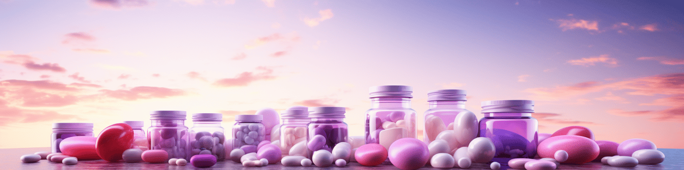 image of different drug pills on a surface