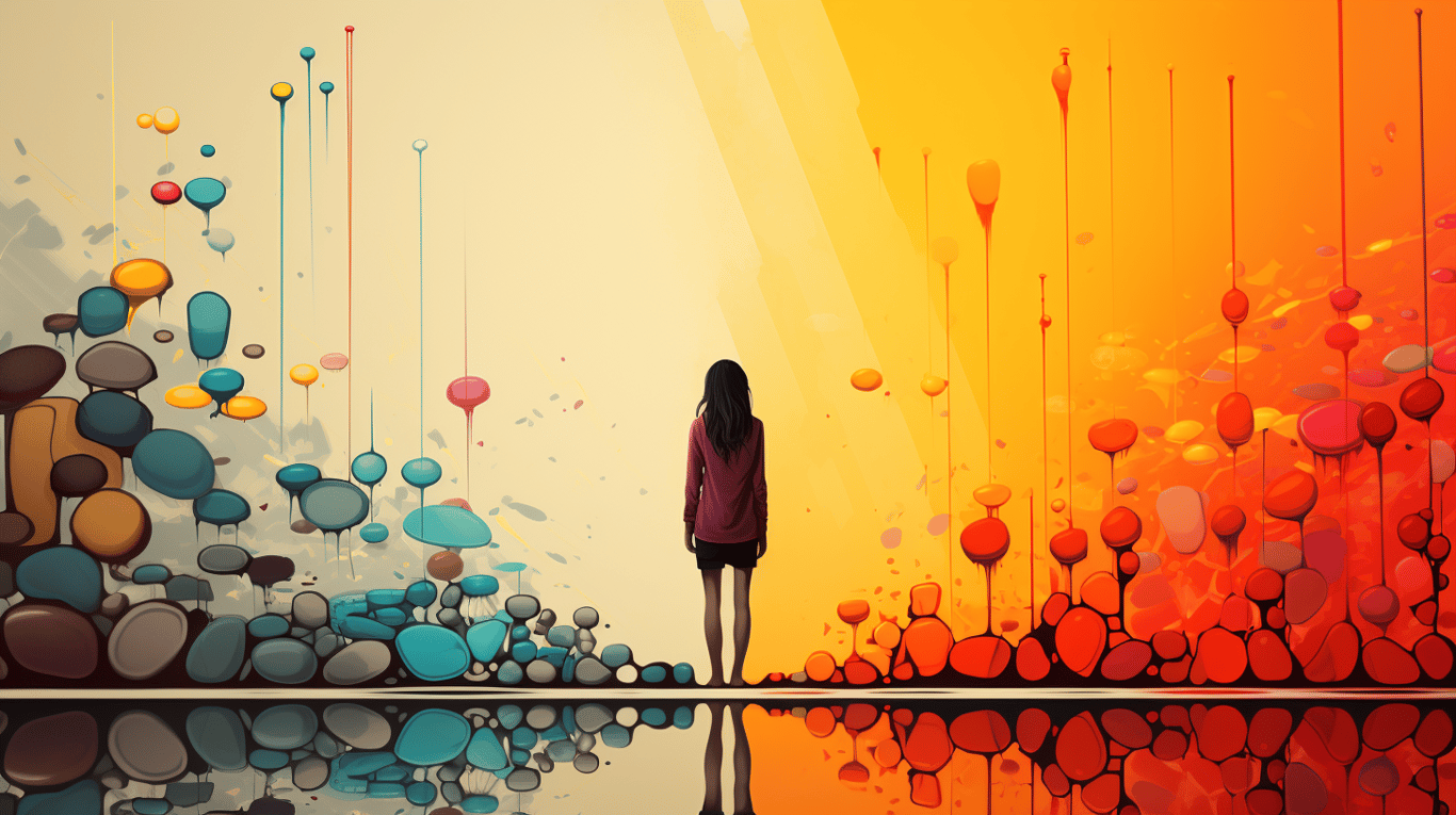 abstract image of a patient experiencing side effect