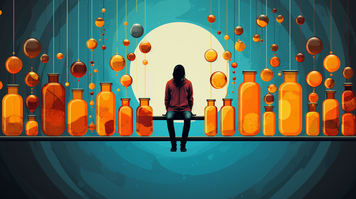 abstract image of a patient experiencing side effect