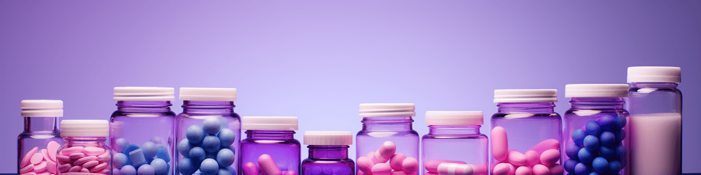 image of different drug pills on a surface