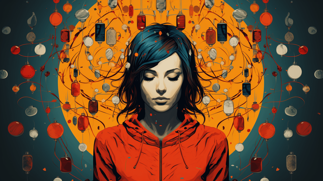 abstract image of a patient experiencing side effect