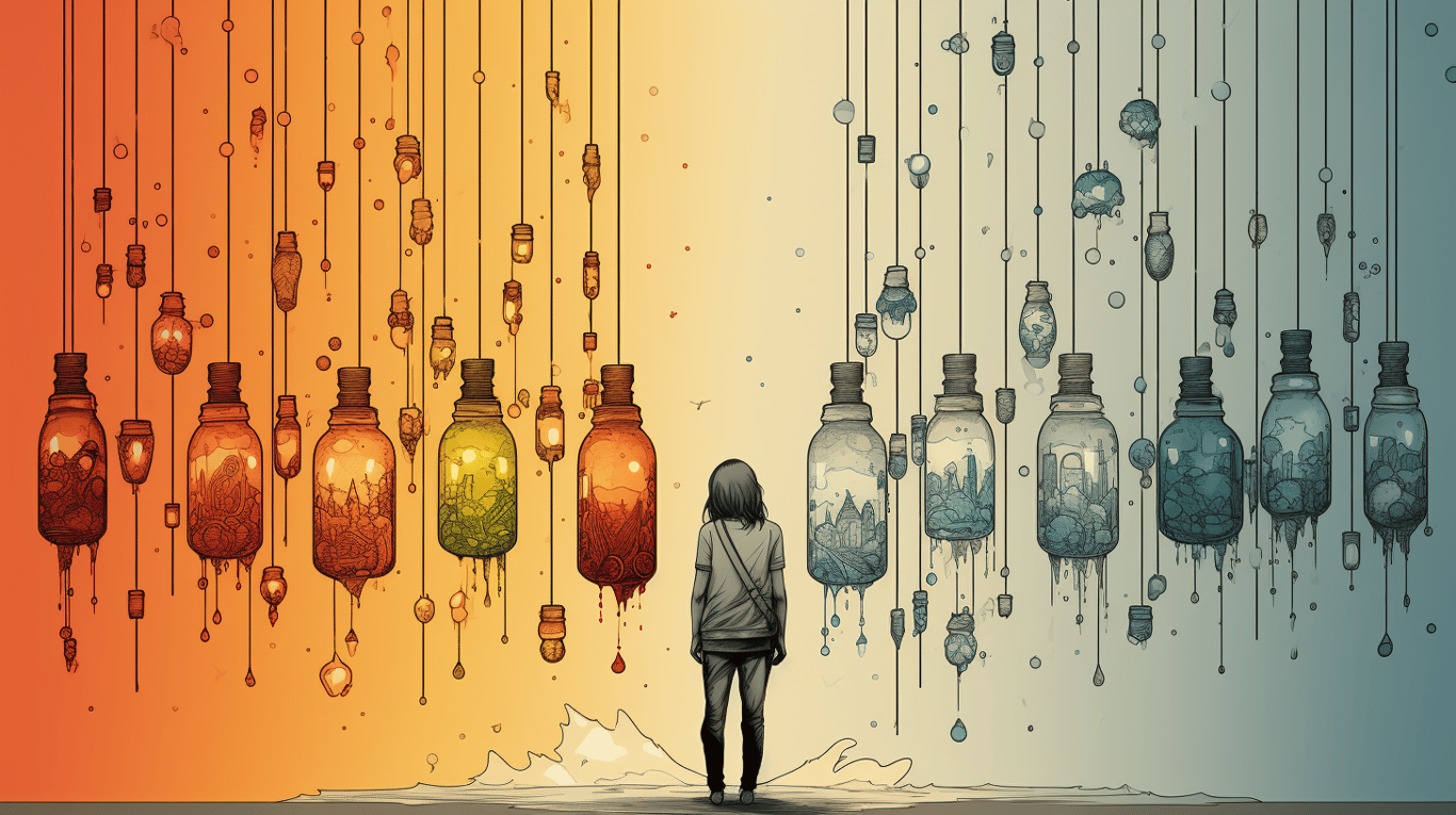 abstract image of a patient experiencing side effect