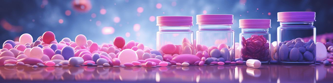 image of different drug pills on a surface