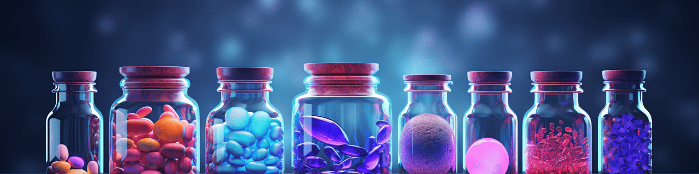 image of different drug pills on a surface