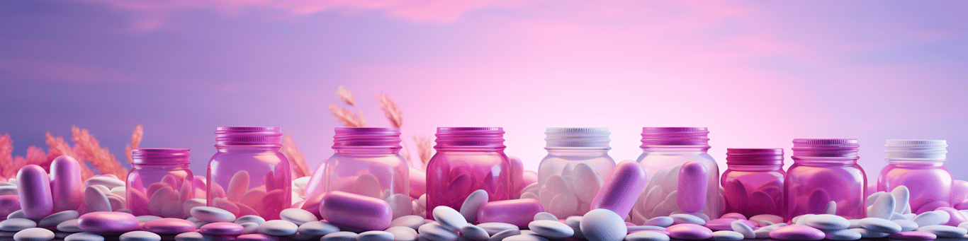 image of different drug pills on a surface