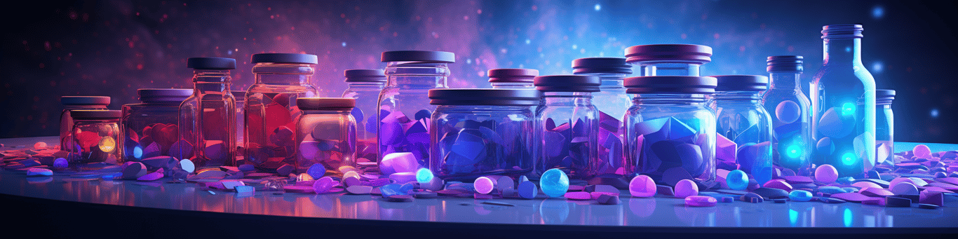 image of different drug pills on a surface