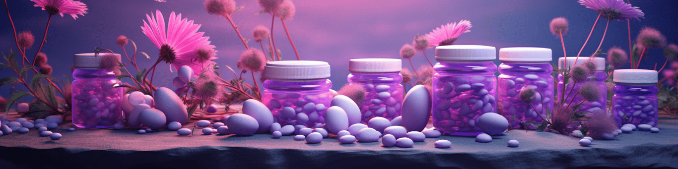 image of different drug pills on a surface