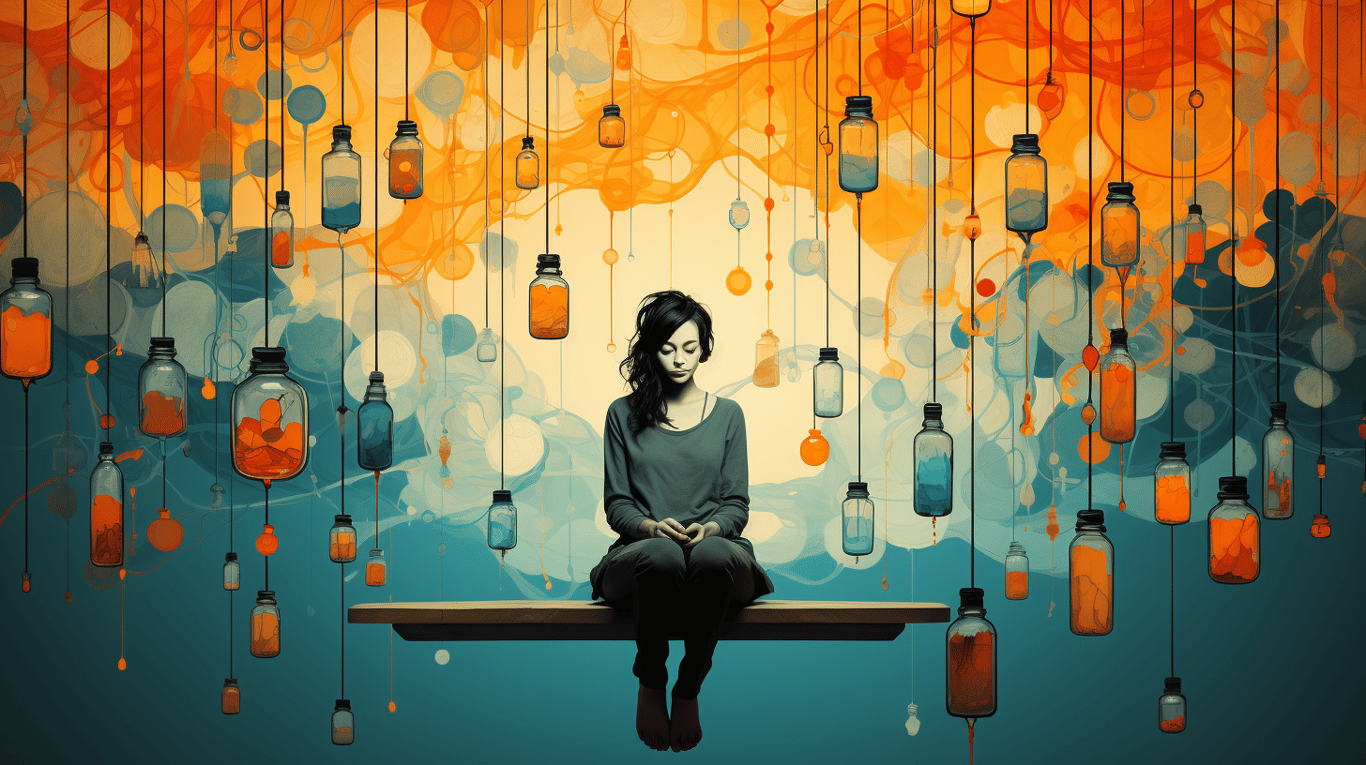 abstract image of a patient experiencing side effect