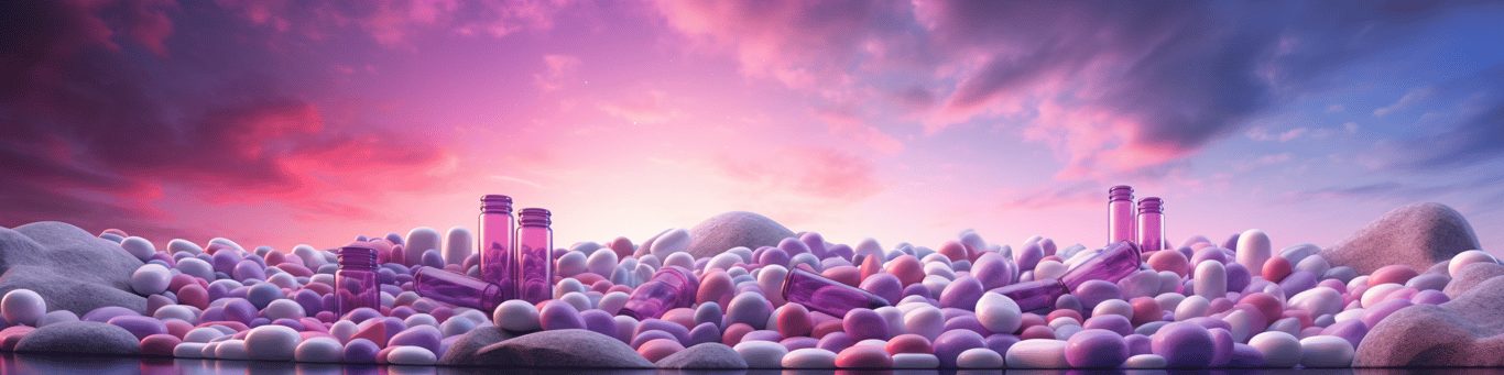 image of different drug pills on a surface