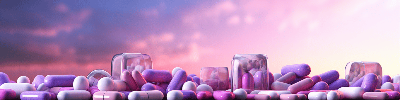 image of different drug pills on a surface