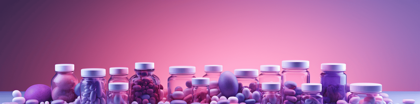 image of different drug pills on a surface
