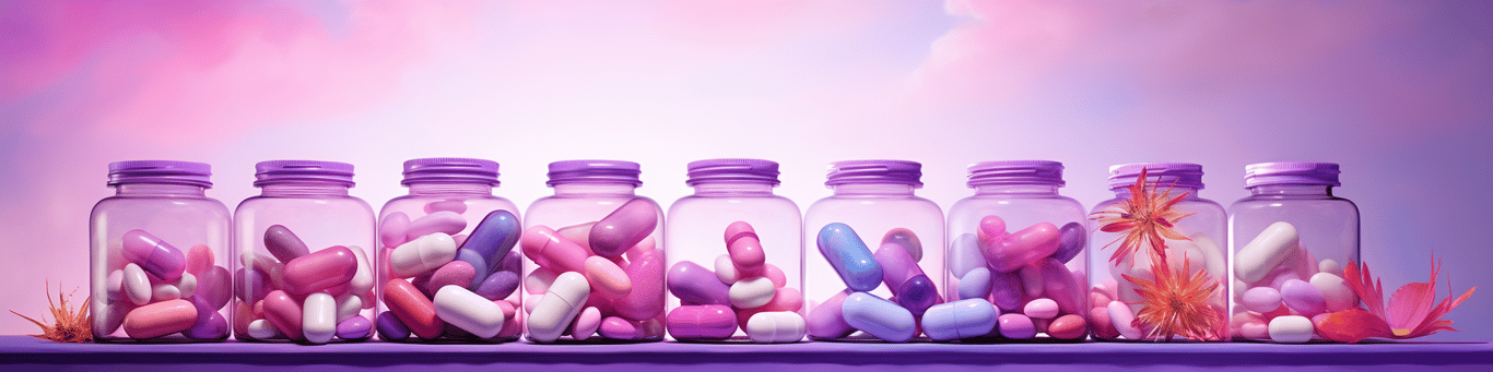 image of different drug pills on a surface