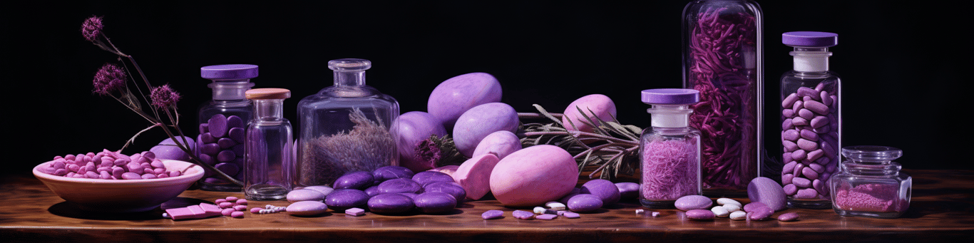 image of different drug pills on a surface