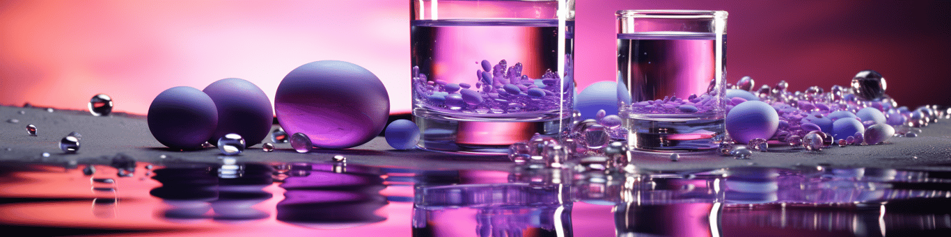 image of drug pills surrounding a glass of water symbolizing drug consumption