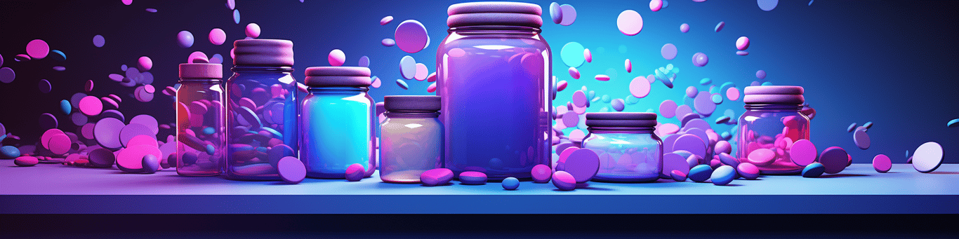 image of different drug pills on a surface