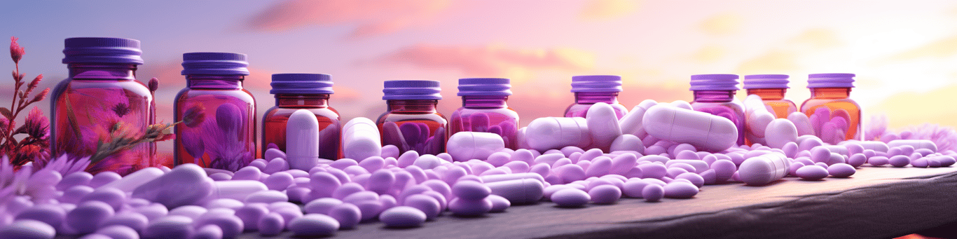 image of different drug pills on a surface