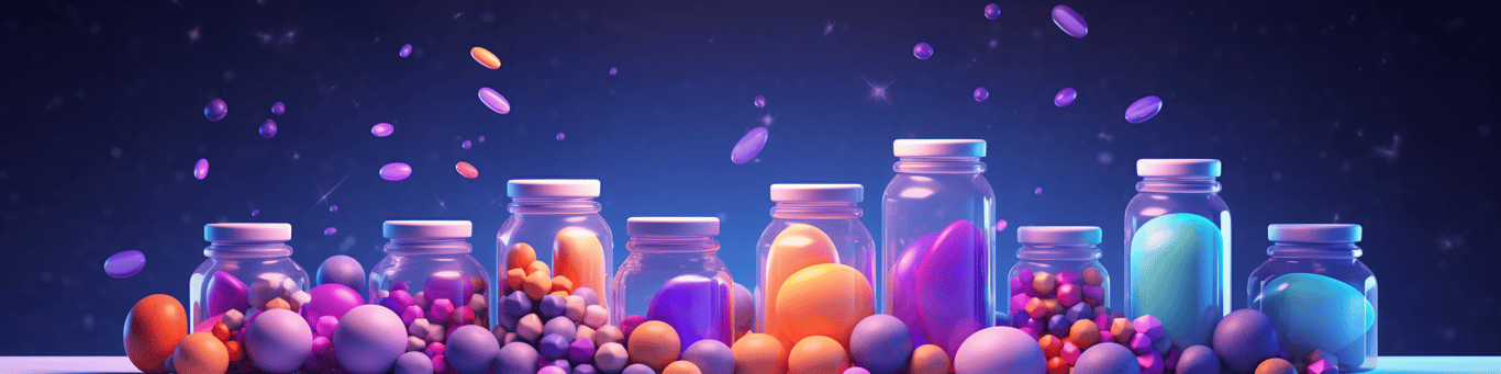 image of different drug pills on a surface