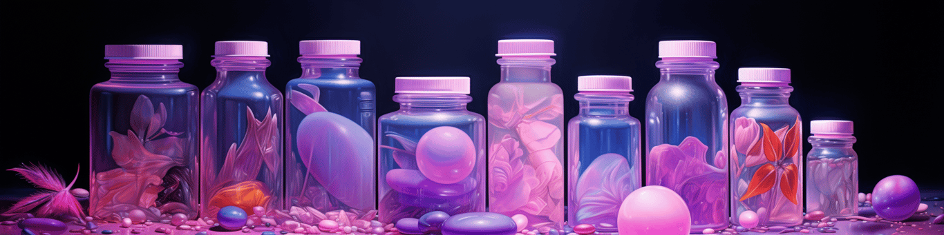 image of different drug pills on a surface