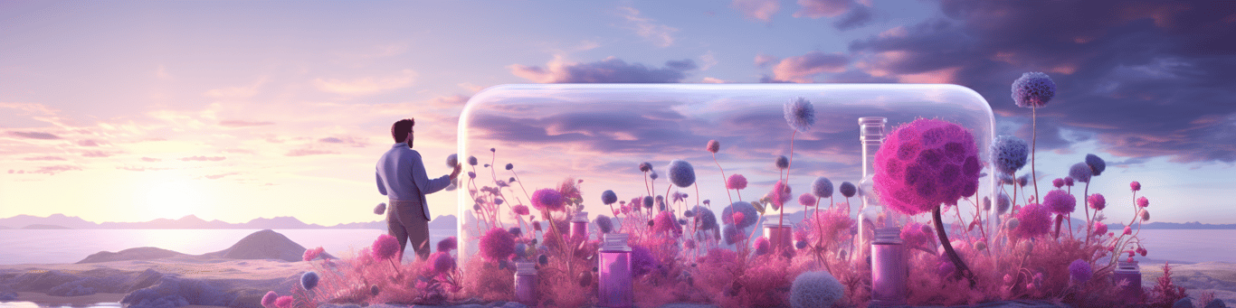 image of a doctor in a lab doing drug, clinical research