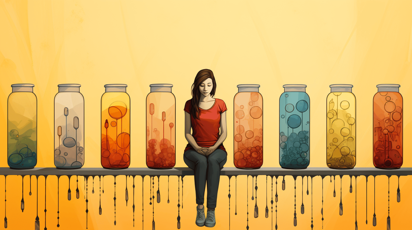 abstract image of a patient experiencing side effect