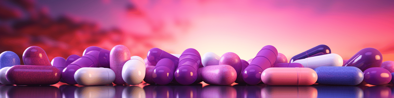 image of different drug pills on a surface