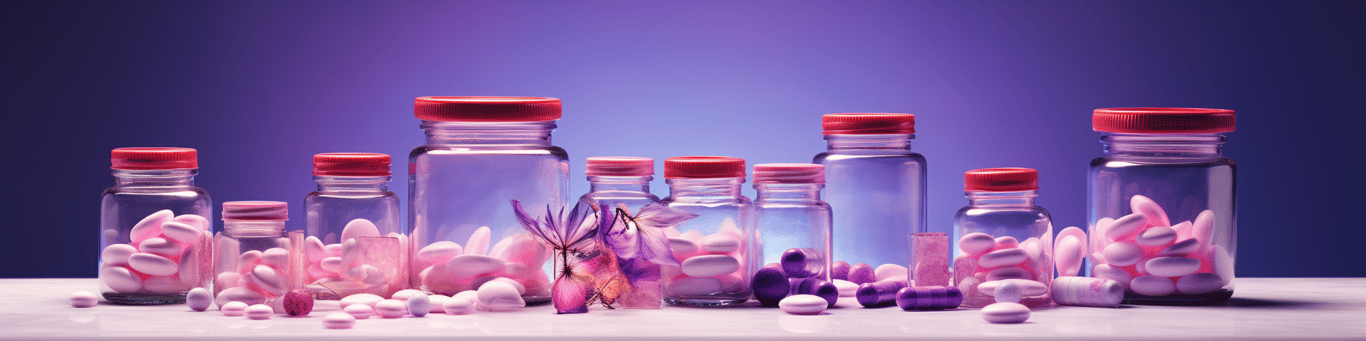 image of different drug pills on a surface