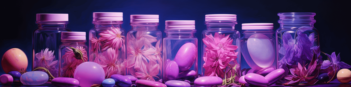 image of different drug pills on a surface