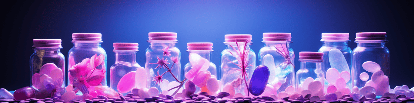 image of different drug pills on a surface