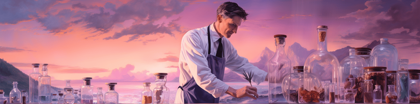 image of a doctor in a lab doing drug, clinical research