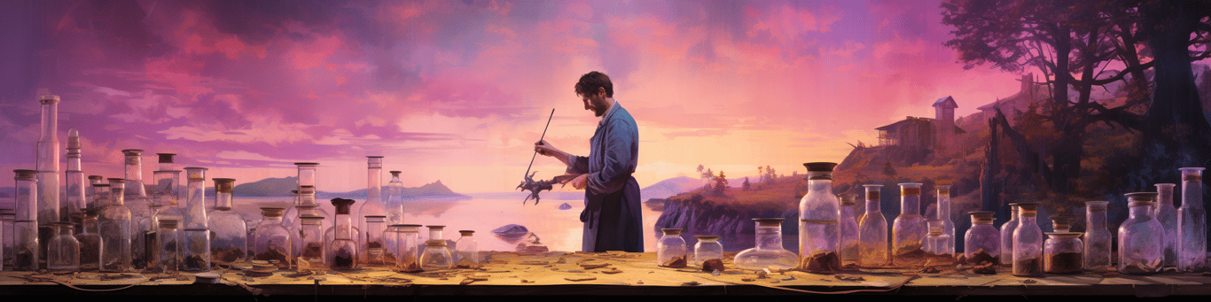 image of a doctor in a lab doing drug, clinical research