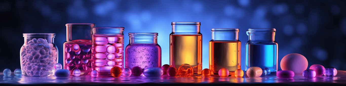 image of drug pills surrounding a glass of water symbolizing drug consumption