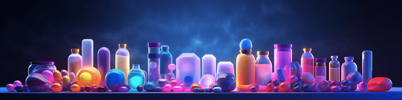 image of different drug pills on a surface