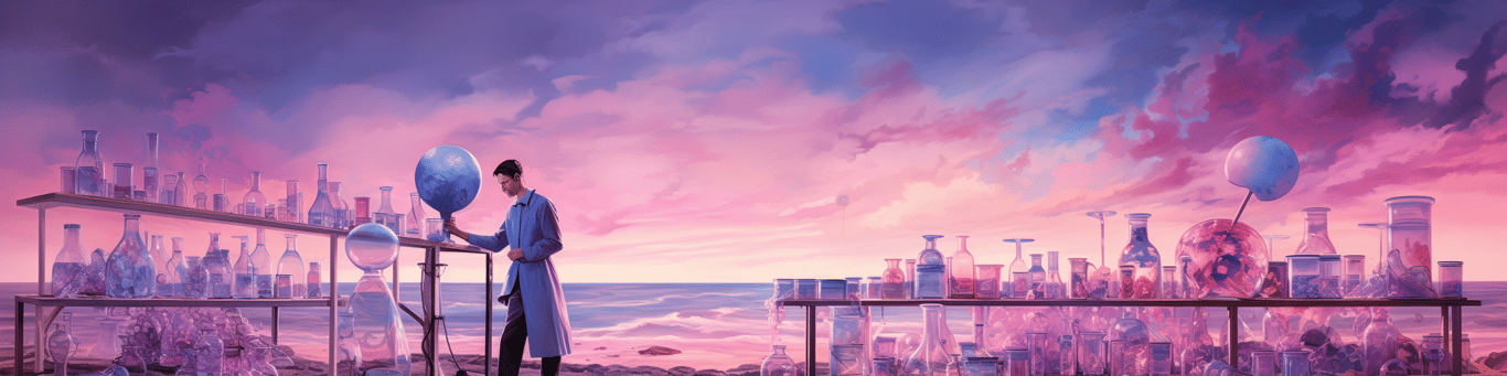 image of a doctor in a lab doing drug, clinical research