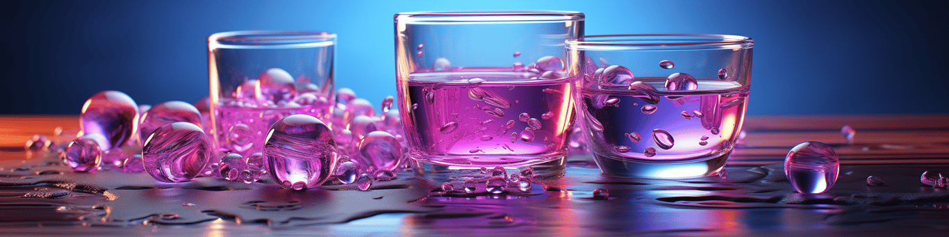 image of drug pills surrounding a glass of water symbolizing drug consumption