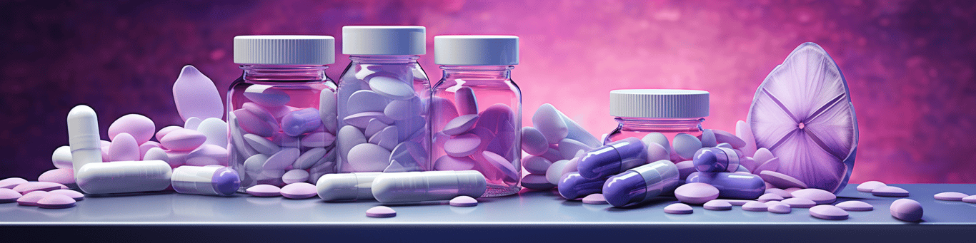 image of different drug pills on a surface