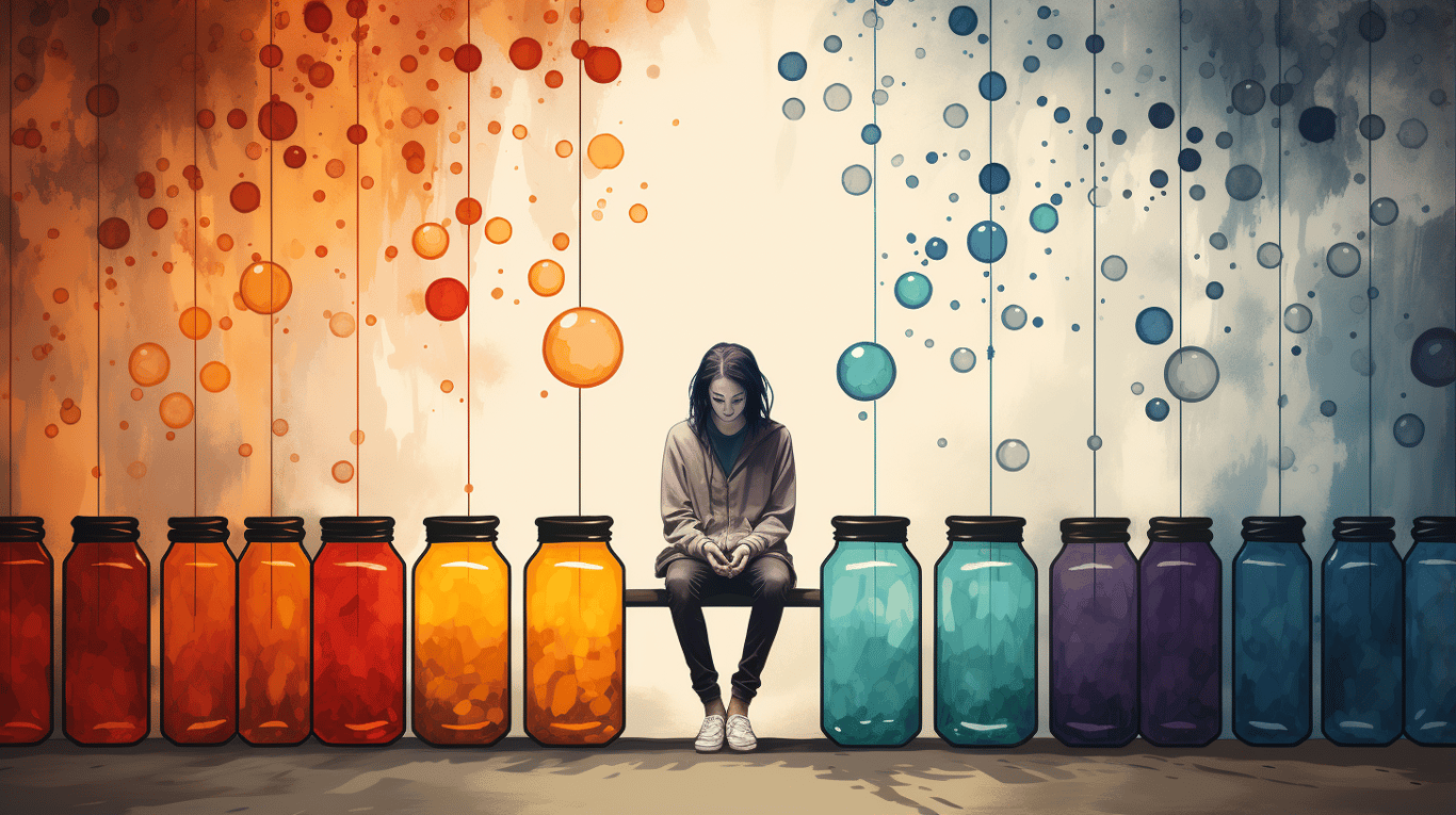 abstract image of a patient experiencing side effect