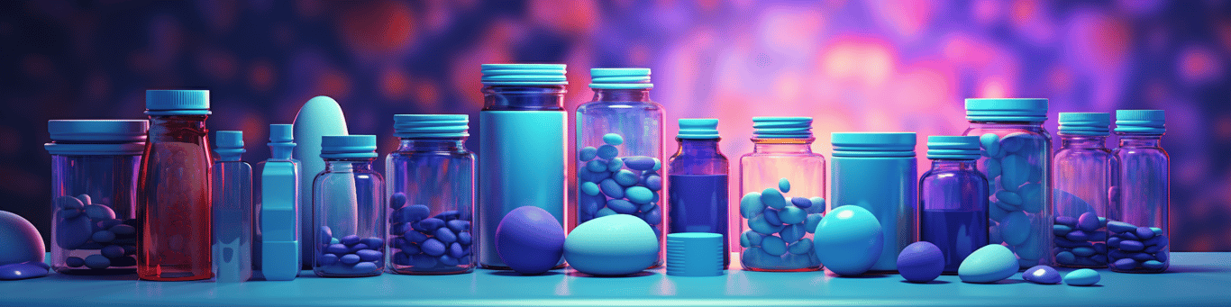 image of different drug pills on a surface