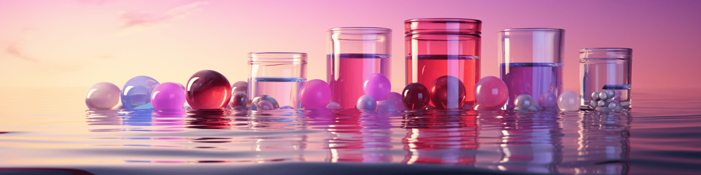 image of drug pills surrounding a glass of water symbolizing drug consumption