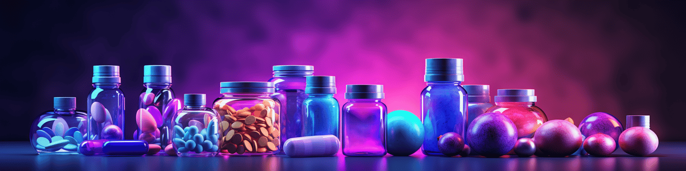 image of different drug pills on a surface